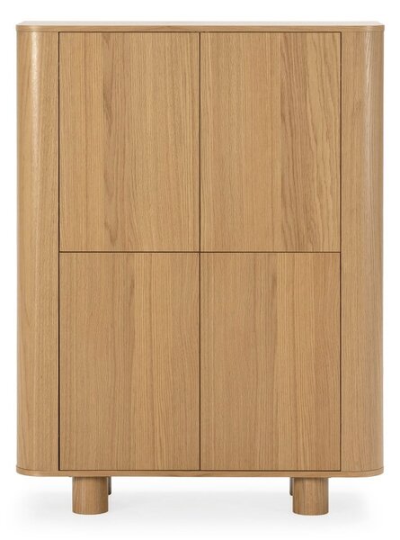 Шкафче от декор от дъб в естествен цвят 100x133x40 cm Padoc – MOME