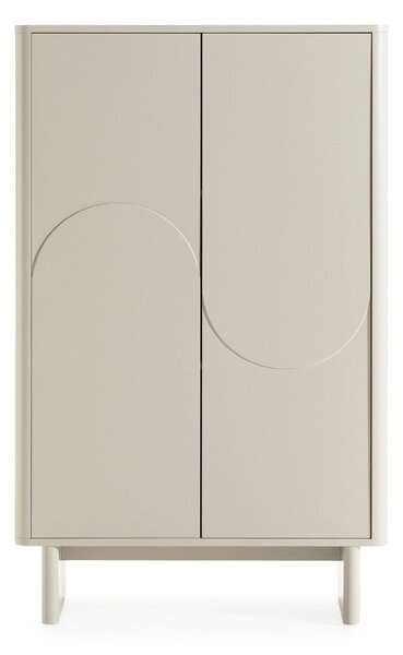 Кремаво шкафче 80x130x40 cm Solei – MOME