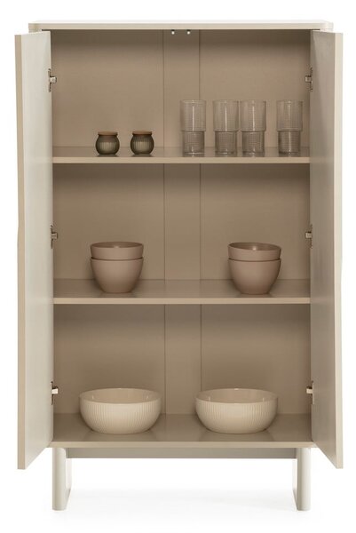 Кремаво шкафче 80x130x40 cm Solei – MOME