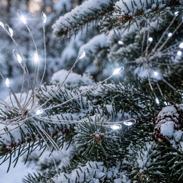 BRILAGI - LED Външна коледна гирлянда 300xLED 7m IP44 студено бяло фойерверк