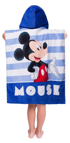 Синьо хавлиено детско пончо Mickey - Jerry Fabrics