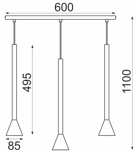 Полилей на кабел MAZZO 3xGU10/8W/230V бежов