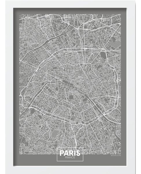 Плакат в рамка 40x55 cm Paris - Wallity