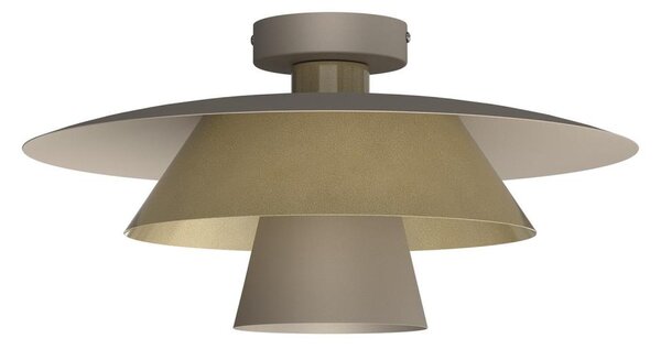 Потолно осветително тяло PLATO 1xE27/15W/230V Ø 32 см, бежово/златисто