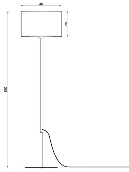 Подова лампа ARDEN 1xE27/15W/230V бежова