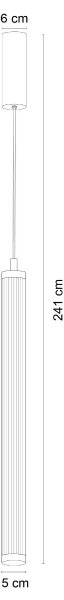 Zuma Line 1237 - димируем LED полилей на кабел COMO LED/26W/230V 2700-6500K черен + дистанционно управление