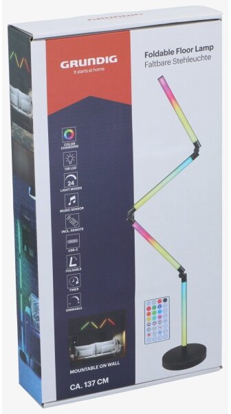 Grundig - LED RGB димируема подова лампа 2 в 1 LED/230V + дистанционно управление