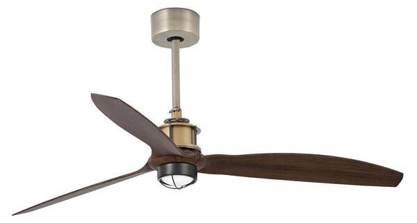 FARO 33398WT1N-LED вентилатор с димер JUST FAN M 16W/230V диаметър 128 cm кафяв/месинг WT + дистанционно управление
