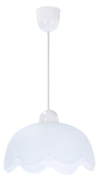 Бяла висяща лампа със стъклен абажур ø 25 cm Bratek - Candellux Lighting