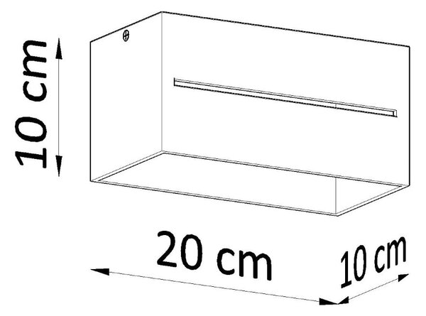 Бяло осветително тяло за таван с метален абажур 10x20 cm Lorum – Nice Lamps