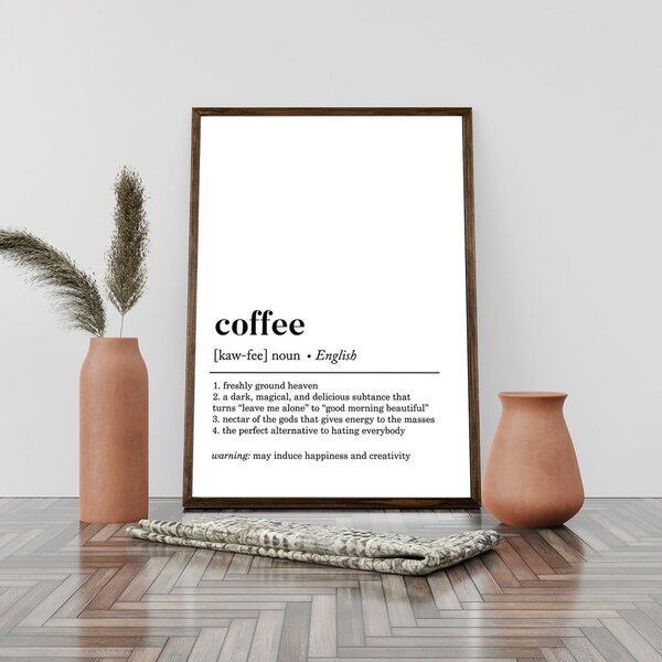 Плакат в рамка 50x70 cm Coffee - Wallity