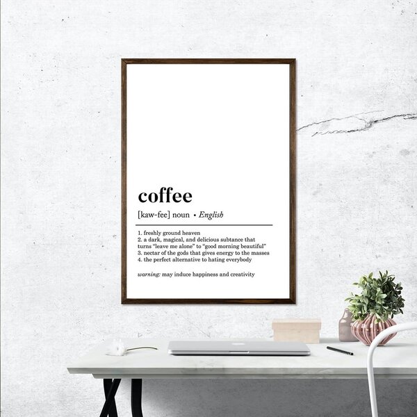 Плакат в рамка 50x70 cm Coffee - Wallity