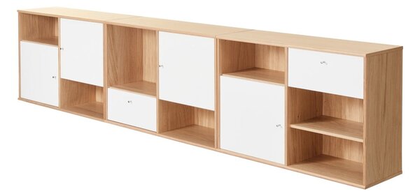 Бял нисък скрин в дъб 267x61 cm Mistral - Hammel Furniture