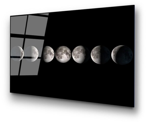 Картина върху стъкло 100x70 cm Moon Phases - Wallity