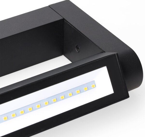 Brilagi - LED външно стенно осветително тяло SALERNO LED/24W/230V 66 см черно IP65