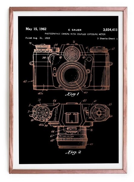 Постер в рамка Камера, 40 x 60 cm Camera e Sauer - Really Nice Things