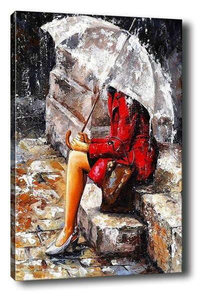 Живопис , 40 x 60 cm Waiting in the Rain - Tablo Center