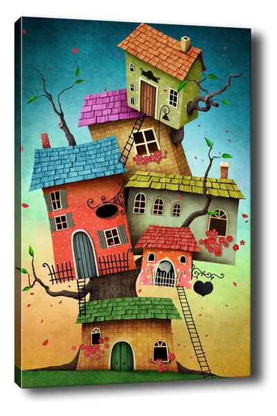 Живопис , 40 x 60 cm Tree Houses - Tablo Center