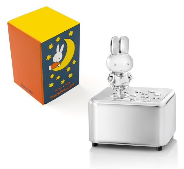 Метална музикална кутия в сребристо 6x5x8 cm Miffy – Zilverstad