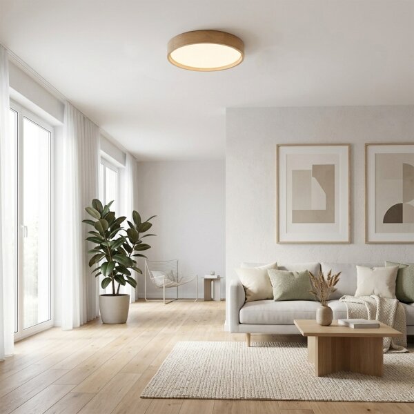 Brilagi - LED таванно осветително тяло MANAROLA PLAIN LED/24W/230V 3000K Ø 41 см дъб