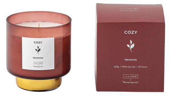 Ароматна свещ с време на горене 50 h Cozy Nectarine – ILLUME x Bloomingville