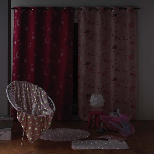 Розова детска завеса затъмняваща 140x260 cm Moonlight – douceur d'intérieur