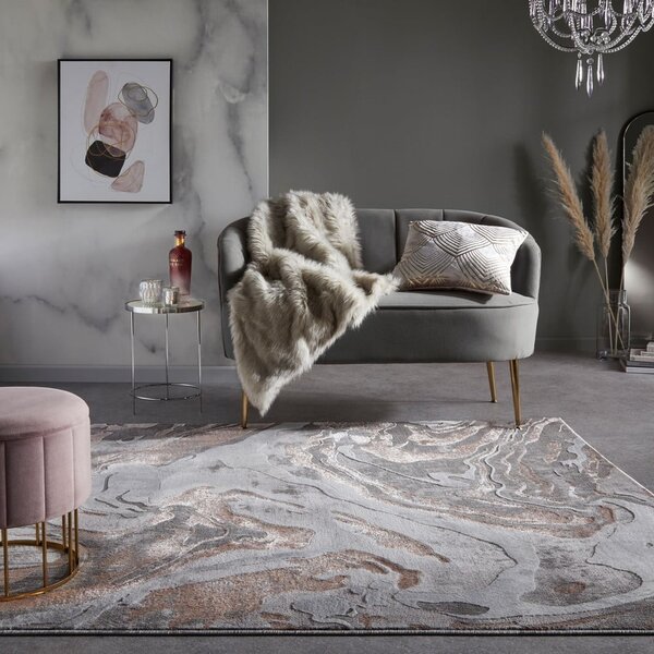 Сив/бежов килим 120x170 cm Marbled – Flair Rugs