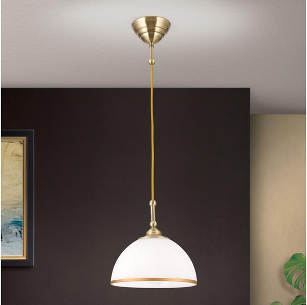 Orion HL 6-1808/1 - Пендел OLD LAMP 1xE27/40W/230V бял/бронзов