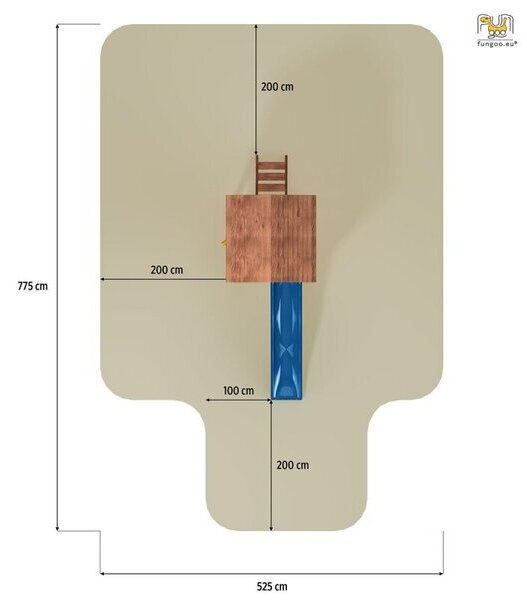 Детска площадка с пързалка Fungoo - Joy
