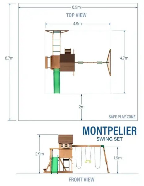 Детско Съоръжение, Montpelier с пързалка и катерушка