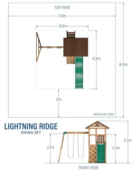 Lightning Ridge с двойна люлка и пързалка, Backyard - Discovery