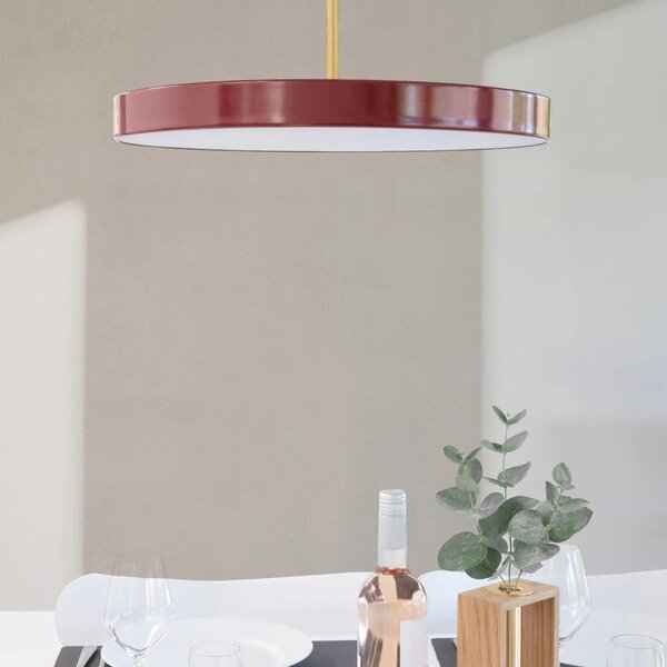 Червено LED висящо осветително тяло с метален абажур ø 43 cm Asteria Medium – UMAGE