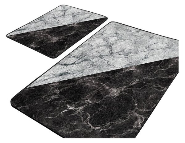 Черно-бели изтривалки за баня в комплект от 2 броя 60x100 cm - Mila Home