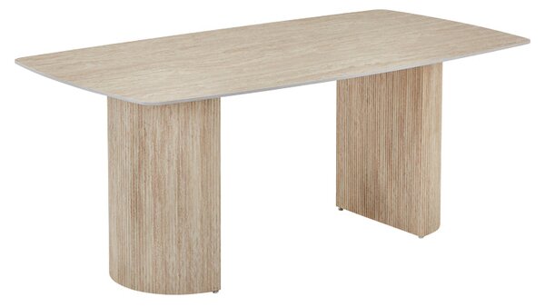 Маса LOOSIR от mdf-пясъчник с травертинова имитация 180x90x74см