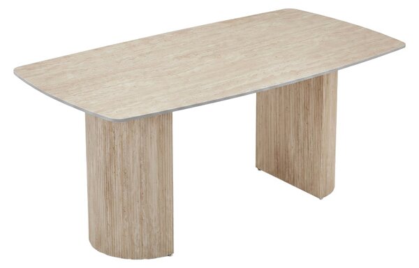 Маса LOOSIR от mdf-пясъчник с травертинова имитация 180x90x74см