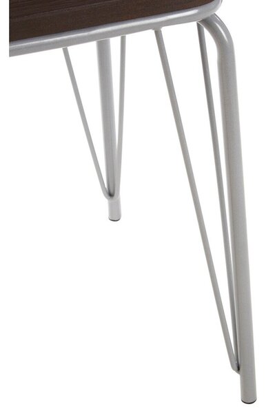 Сив/в тъмно естествен цвят стол от масивен бряст District – Premier Housewares