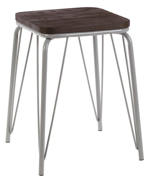 Сив/в тъмно естествен цвят стол от масивен бряст District – Premier Housewares