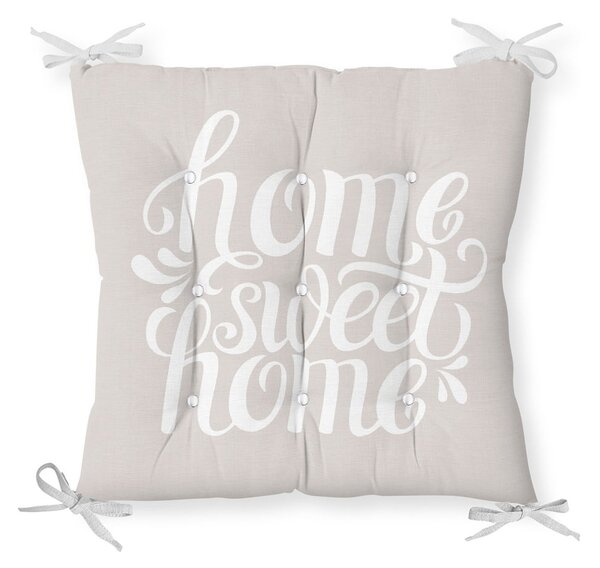 Възглавница за сядане от памучна смес Home Sweet Home, 36 x 36 cm - Minimalist Cushion Covers