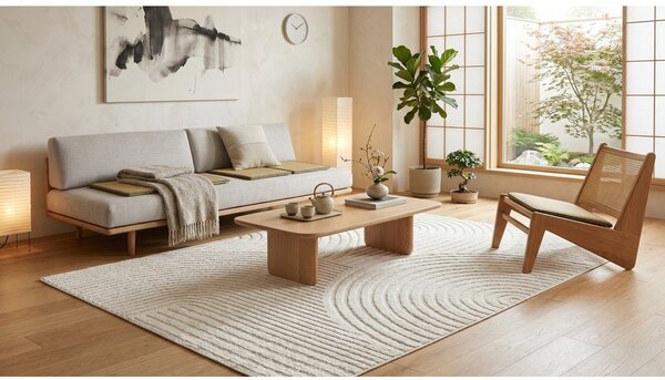 Кремав килим 120x170 cm Whirl – ESTE