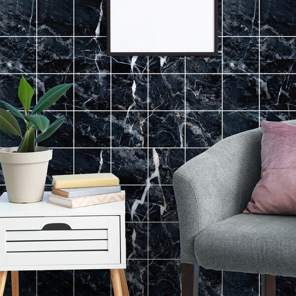 Комплект стикери за плочки 24 бр. 15x15 cm Marble Tiles Florencia - Ambiance