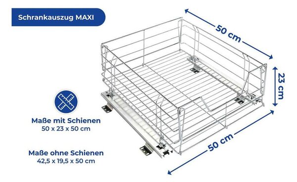 Плъзгащ се рафт от неръждаема стомана - Maximex