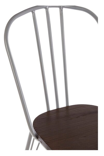 Сив/в тъмно естествен цвят трапезен стол от масивен бряст District – Premier Housewares