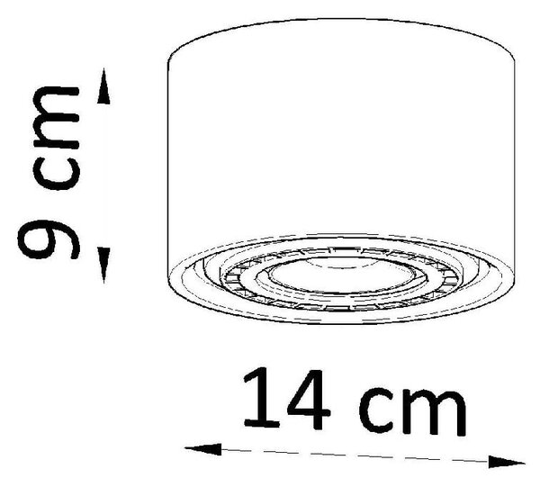 Сив прожектор ø 14 cm Spattio - Nice Lamps