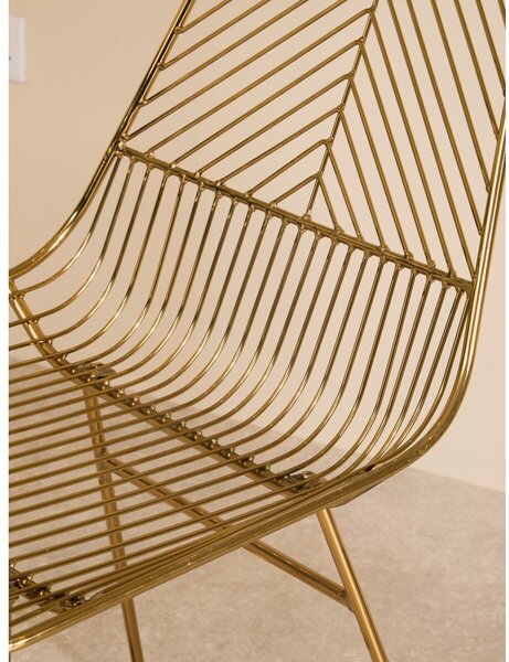 Метален трапезен стол в златист цвят District – Premier Housewares