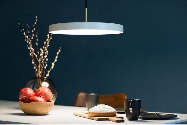 Бяло LED висящо осветително тяло с метален абажур ø 31 cm Asteria Mini - UMAGE
