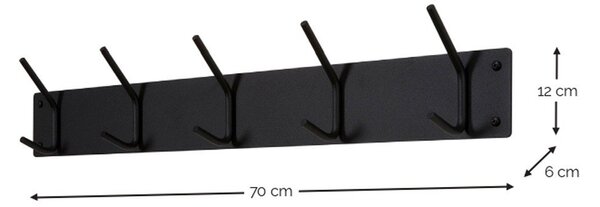 Светложълта стоманена стенна закачалка 70 cm Fusion – Spinder Design