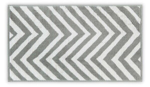 Бяло-сива памучна кърпа 33x33 cm Chevron - Foutastic