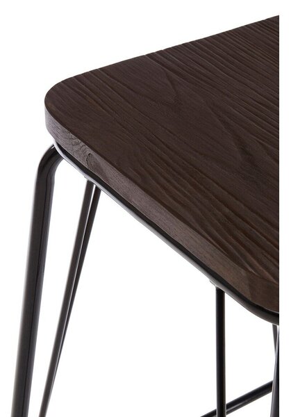 Черен/кафяв стол от масивен бряст District – Premier Housewares