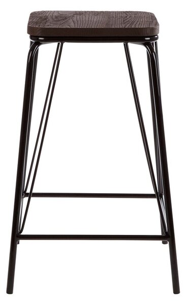 Черен/кафяв стол от масивен бряст District – Premier Housewares
