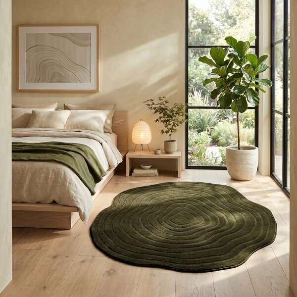 Тъмнозелен килим 160x230 cm Pebble – ESTE